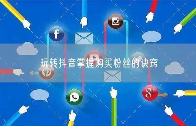 玩转抖音掌握购买粉丝的诀窍